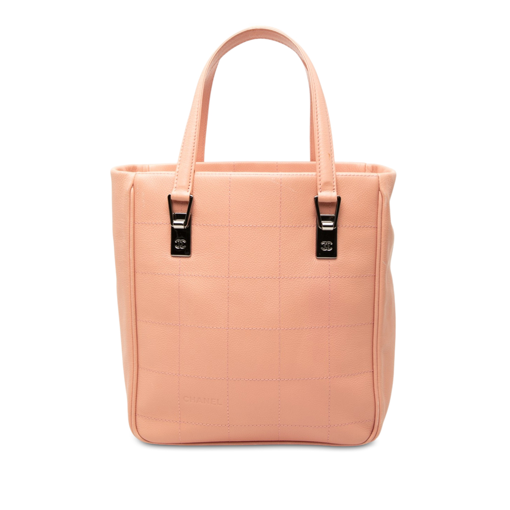 Pre-Loved Chanel CC Chocolate Bar Caviar Tote